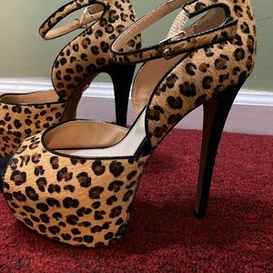 Betsey Johnson Leanah Calf Hair Leopard Used